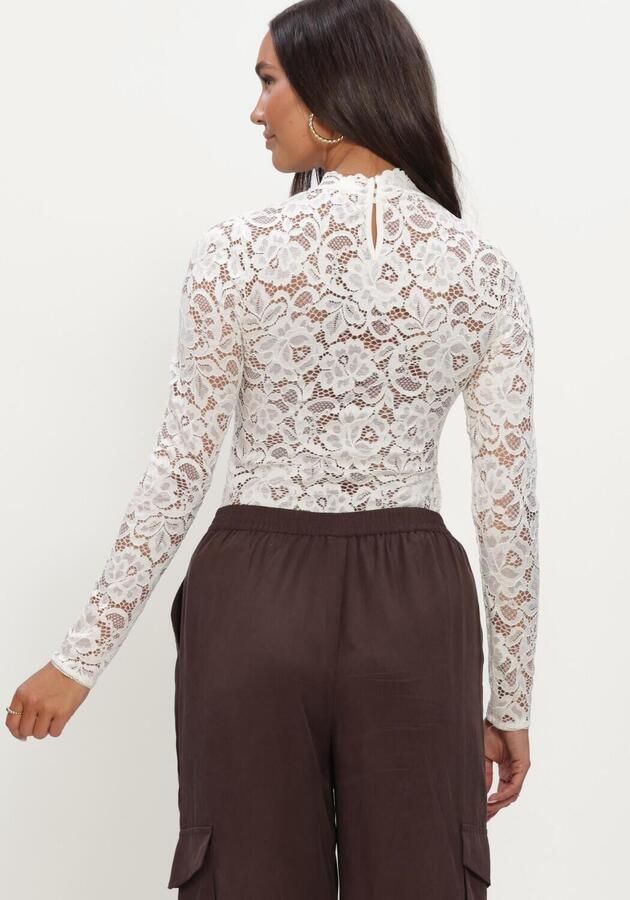 Y.A.S. YAS Dames Tops & T-shirts Yaslacey Ls Lace Top Wit - Foto 3