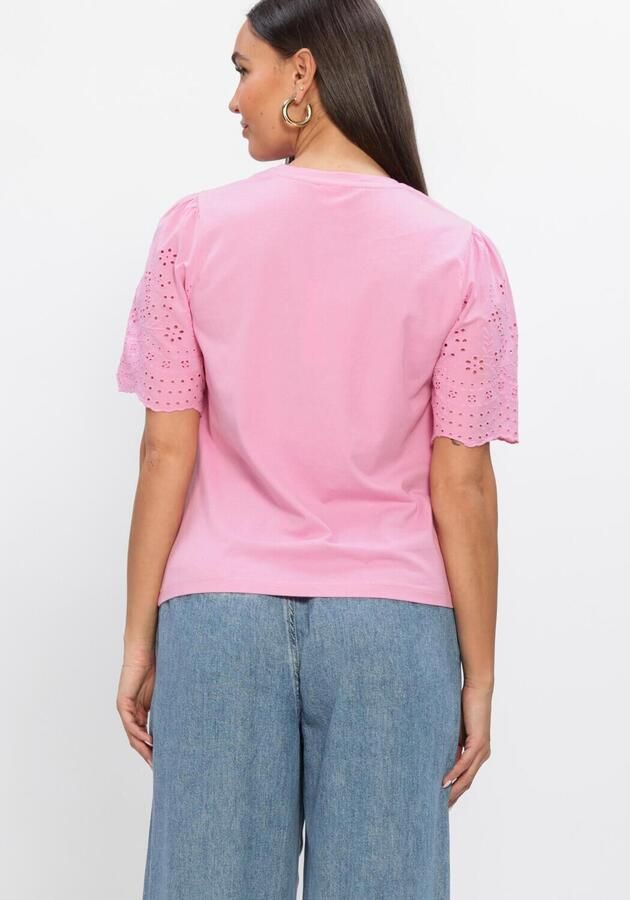 Y.A.S. YAS Dames Tops & T-shirts Yaslex Ss Top W. Emb Sleeves Roze - Foto 3