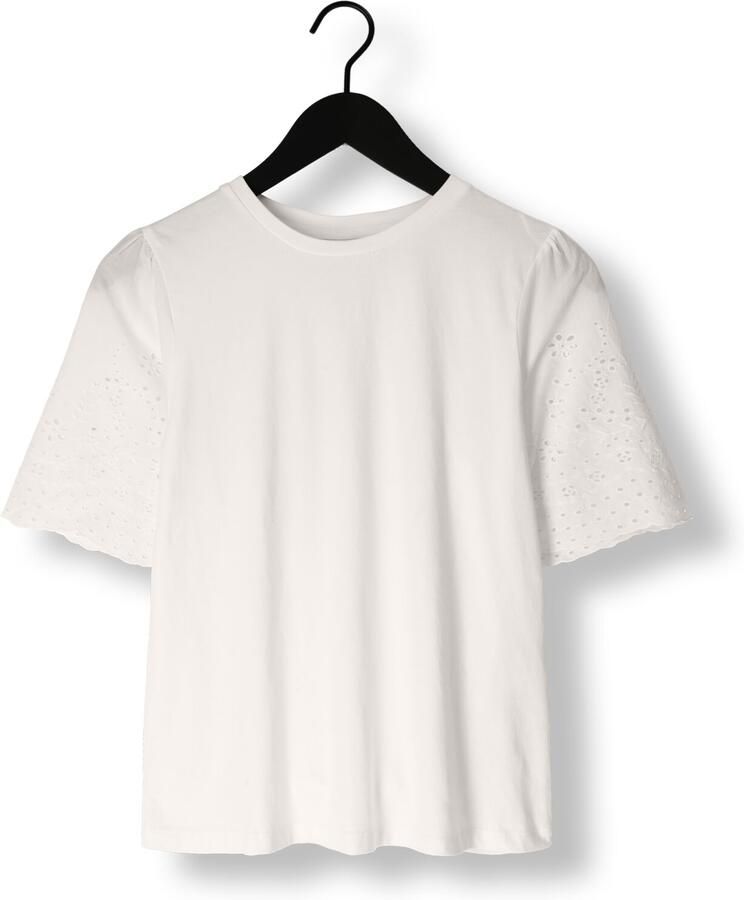 Y.A.S Shirt met korte mouwen YASLEX SS TOP W. EMB SLEEVES S. NOOS (Korte mouw met ajourborduurwerk ronde hals normale pasvorm) - Foto 2
