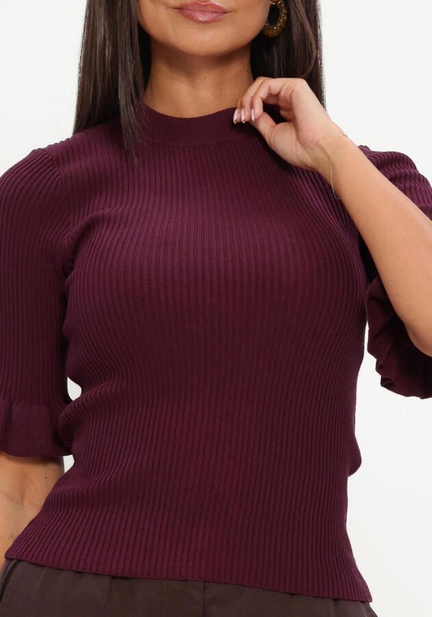 Y.A.S. YAS Dames Tops & T-shirts Yasmikla Ss Knit Top Bordeaux - Foto 3