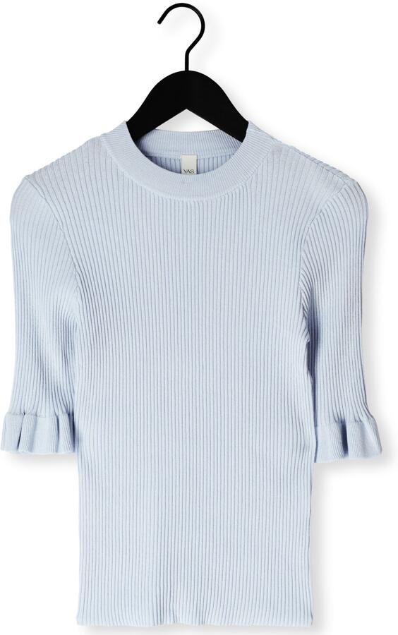 Y.A.S. YAS Dames Tops & T-shirts Yasmikla Ss Knit Top Lichtblauw - Foto 4