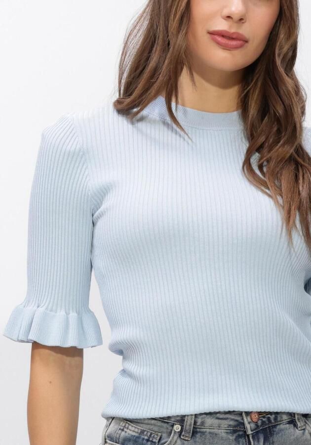 Y.A.S. YAS Dames Tops & T-shirts Yasmikla Ss Knit Top Lichtblauw - Foto 3