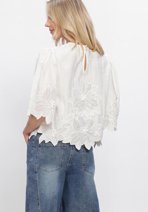 Y.A.S. YAS Dames Tops & T-shirts Yasmori 2 4 Top Wit - Foto 3