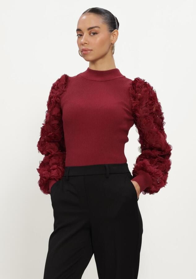 Y.A.S. YAS Dames Tops & T-shirts Yasrunella Ls High Neck Knit Pullover Bordeaux