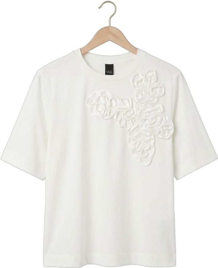 Y.A.S. YAS Dames Tops & T-shirts Yasvisely Ss Tee Gebroken Wit - Foto 2
