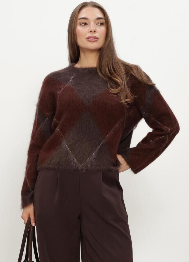 Y.A.S. YAS Dames Truien & Vesten Yasargy Ls Mohair Blend Knit Pullover Bruin