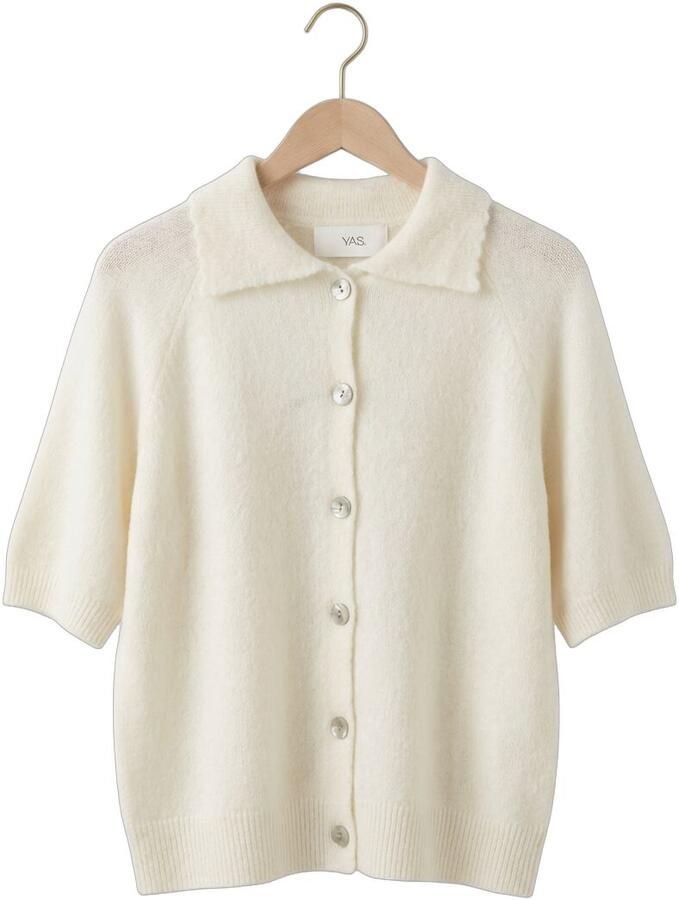 Y.A.S. YAS Dames Truien & Vesten Yasdura 2 4 Knit Cardigan Creme - Foto 2