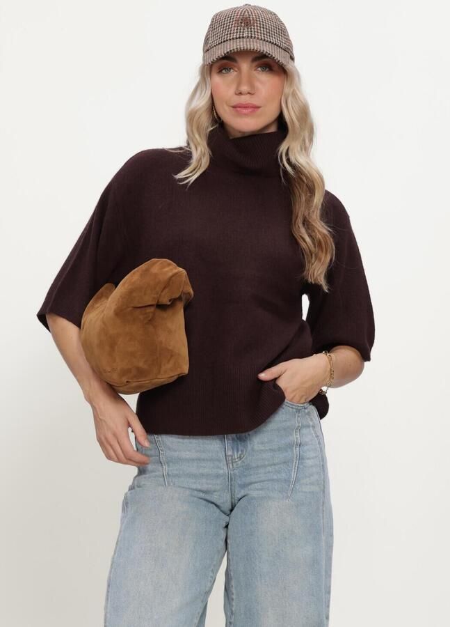 Y.A.S. YAS Dames Truien & Vesten Yasemila 2 4 Roll Neck Knit Pullover S. Bruin