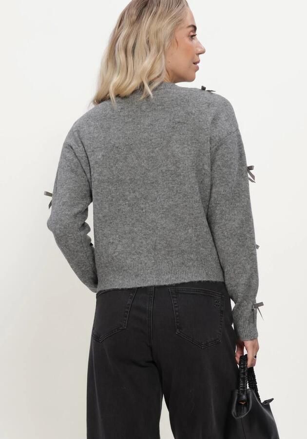 Y.A.S. YAS Dames Truien & Vesten Yasfrilo Ls Bow Knit Cardigan Grijs - Foto 3