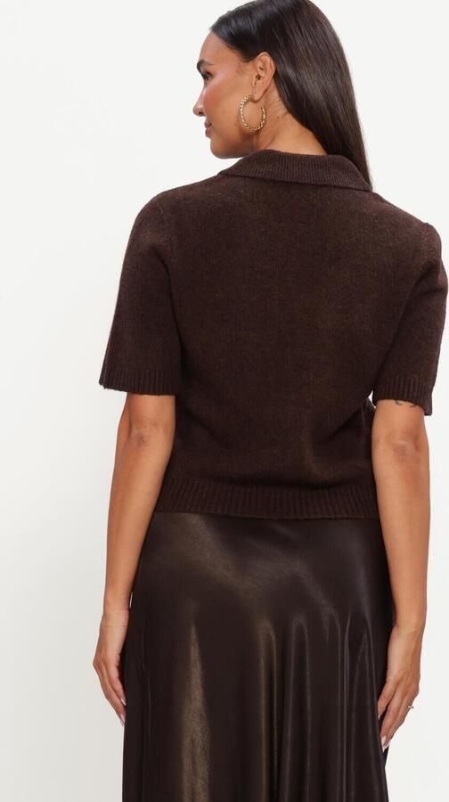 Y.A.S. YAS Dames Truien & Vesten Yasfrilo Ss Knit Cardigan Bruin - Foto 4