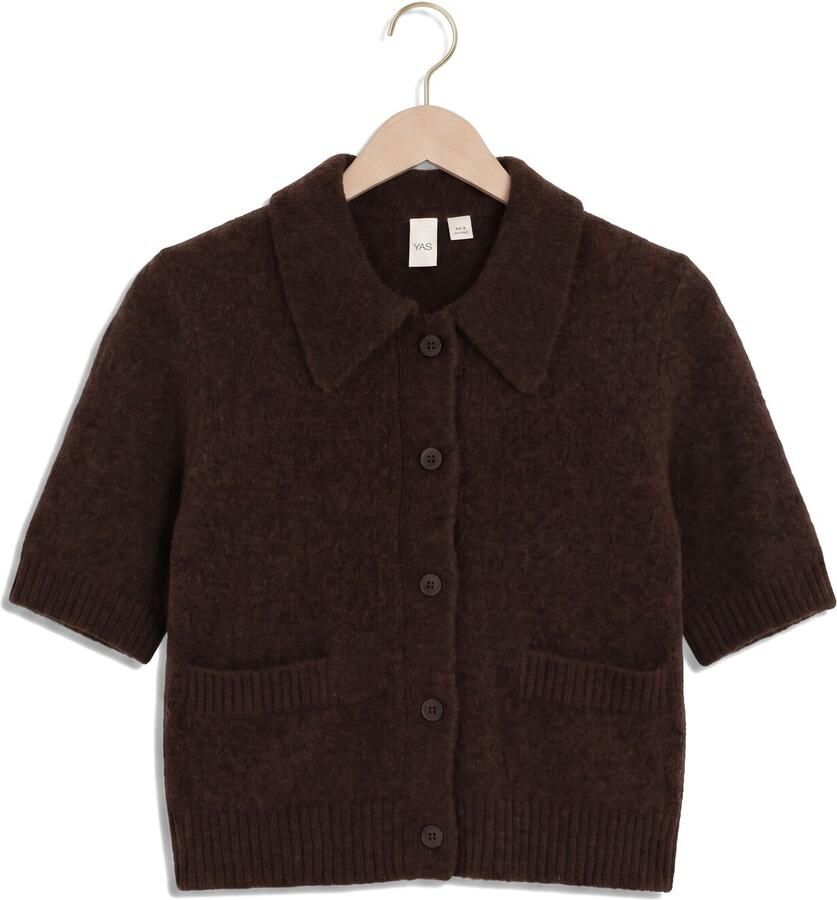 Y.A.S. YAS Dames Truien & Vesten Yasfrilo Ss Knit Cardigan Bruin