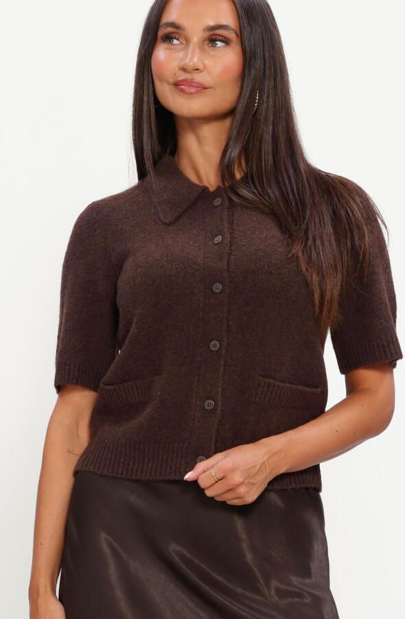 Y.A.S. YAS Dames Truien & Vesten Yasfrilo Ss Knit Cardigan Bruin - Foto 4