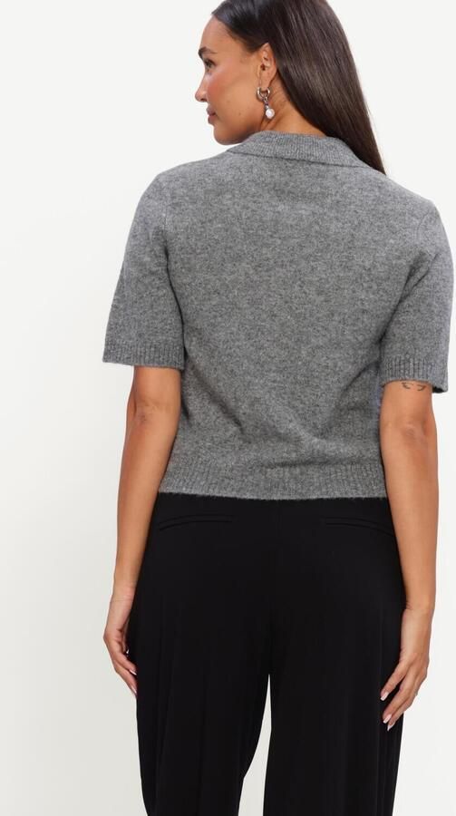 Y.A.S. YAS Dames Truien & Vesten Yasfrilo Ss Knit Cardigan Grijs - Foto 4