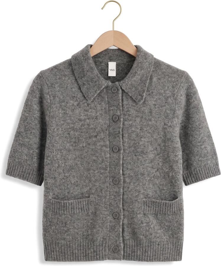 Y.A.S. YAS Dames Truien & Vesten Yasfrilo Ss Knit Cardigan Grijs - Foto 2