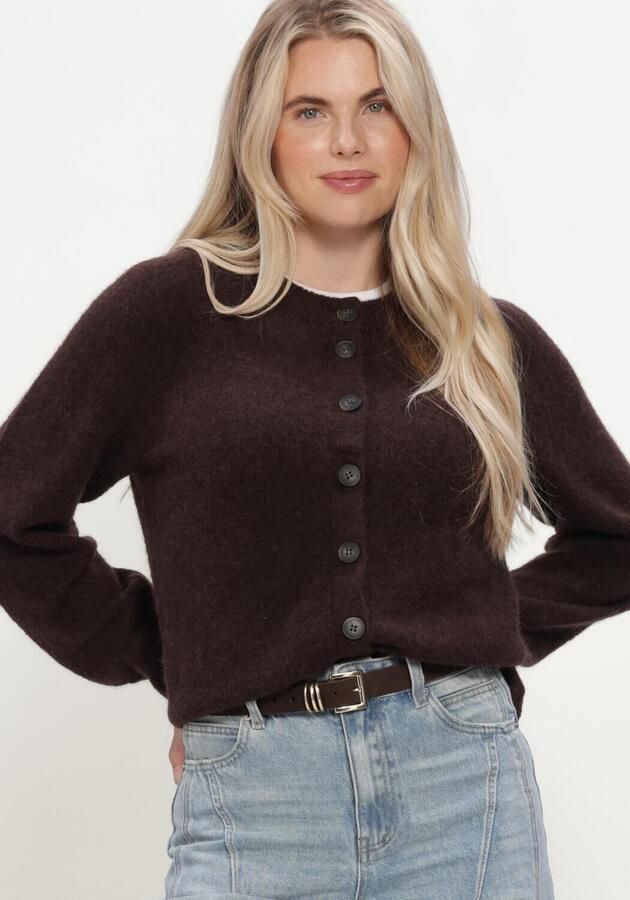 Y.A.S. YAS Dames Truien & Vesten Yasjohi Ls Wool Blend Cardigan Bruin - Foto 4