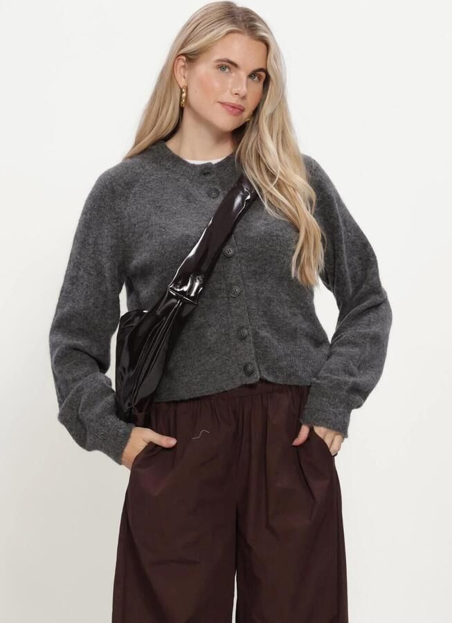 Y.A.S. YAS Dames Truien & Vesten Yasjohi Ls Wool Blend Cardigan Donkergrijs
