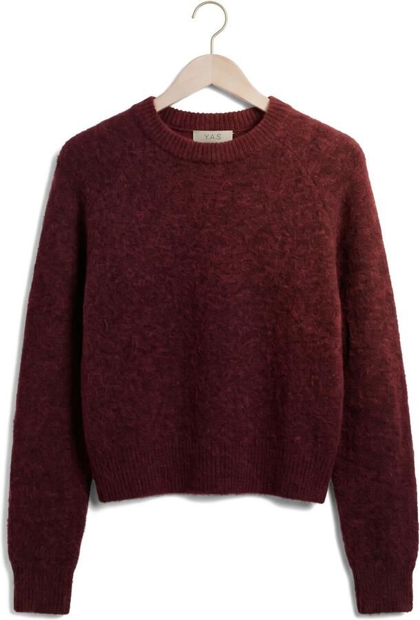 Y.A.S. YAS Dames Truien & Vesten Yasjohi Ls Wool Blend Pullover Bordeaux - Foto 4