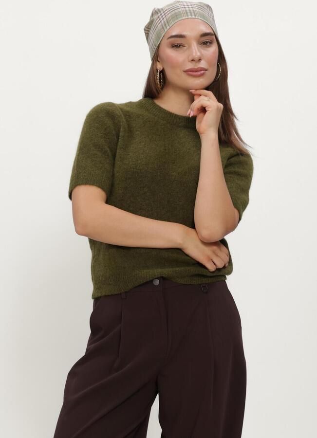 Y.A.S. YAS Dames Truien & Vesten Yasjohi Ss Wool Blend Pullover Groen