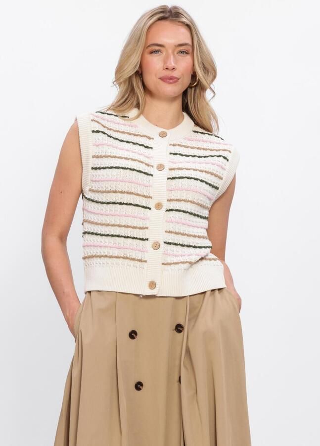 Y.A.S. YAS Dames Truien & Vesten Yasnilo Knit Vest Ecru