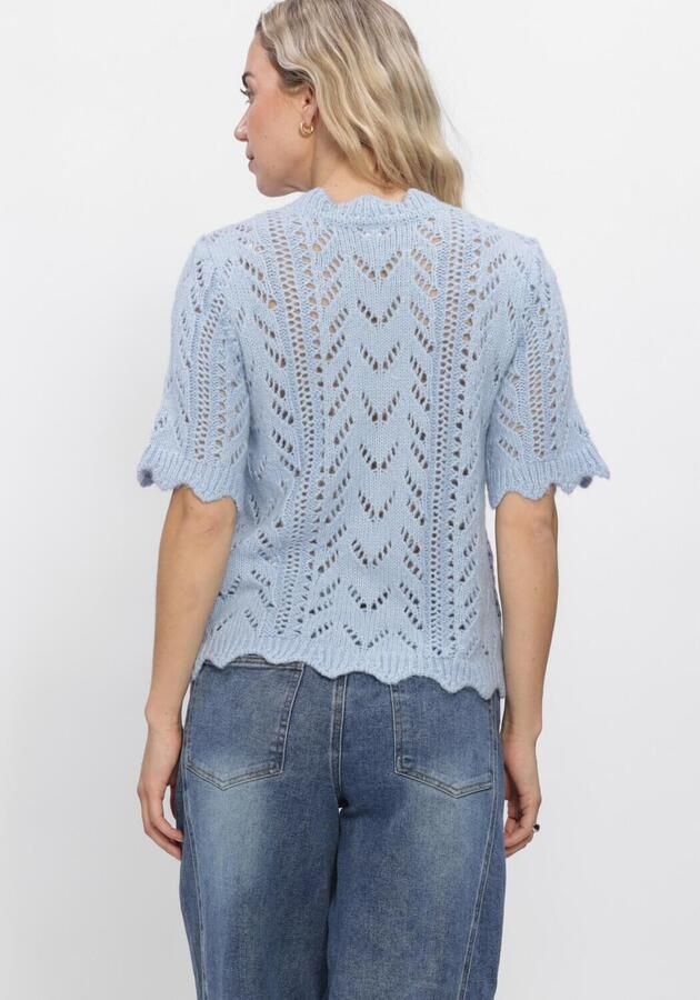 Y.A.S. YAS Dames Truien & Vesten Yasvienna Ss Knit Cardigan S. Lichtblauw - Foto 3