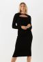 Y.A.S. Zwarte Midi Jurk YasKanna Ls Midi Knit Dress - Thumbnail 1