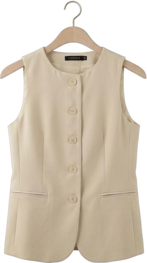 YDENCE Dames Blazers Gilet Fabienne Creme - Foto 4