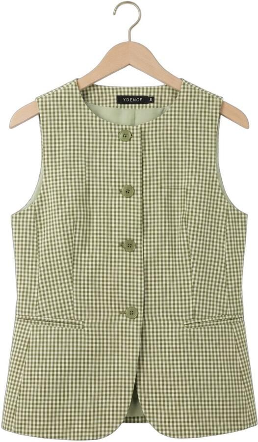 YDENCE Dames Blazers Gilet Jette Groen - Foto 4