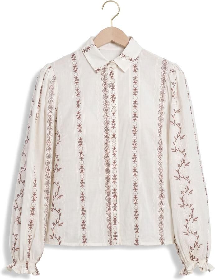 YDENCE Dames Blouses Blouse Aline Gebroken Wit - Foto 2
