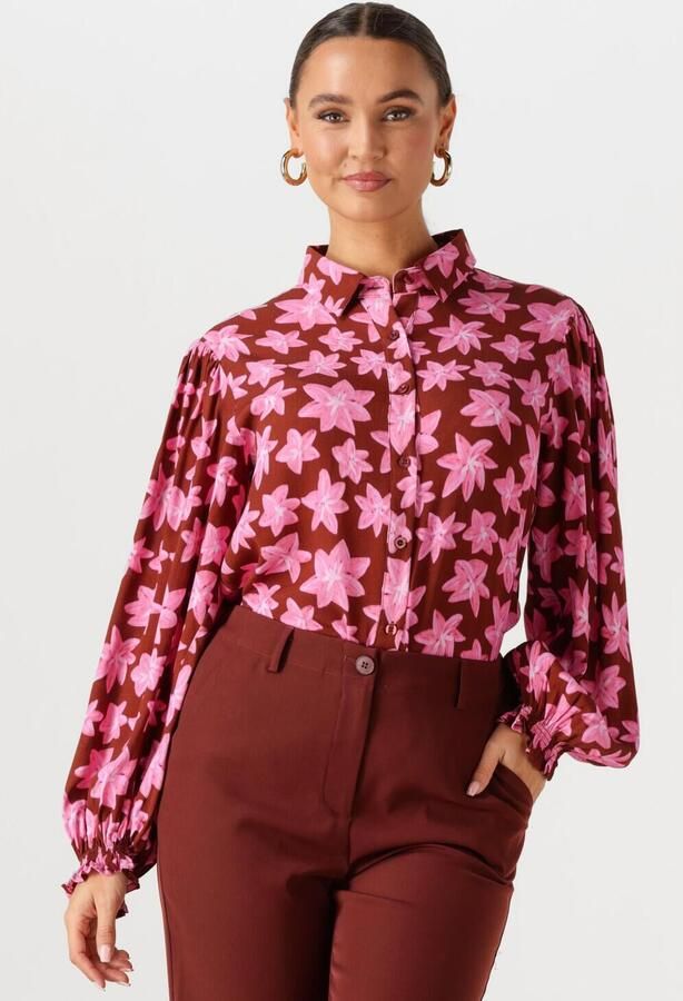 YDENCE Dames Blouses Blouse Alyssa Bruin - Foto 4