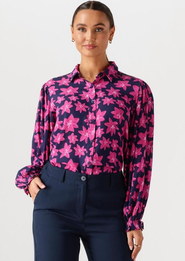 YDENCE Dames Blouses Blouse Alyssa Donkerblauw - Foto 4