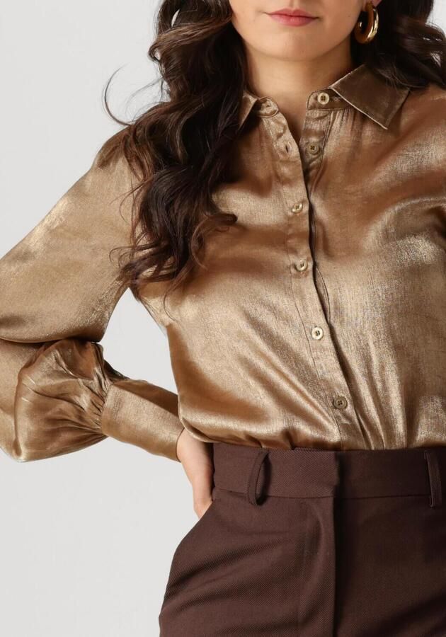 Ydence Lange Mouw Blouse Ws2415 Brown Dames