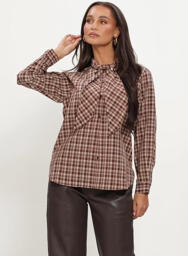 YDENCE Dames Blouses Blouse Charlize Bruin