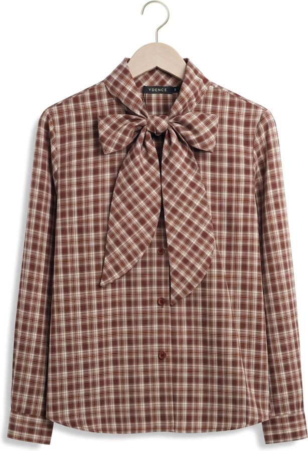 YDENCE Dames Blouses Blouse Charlize Bruin - Foto 4