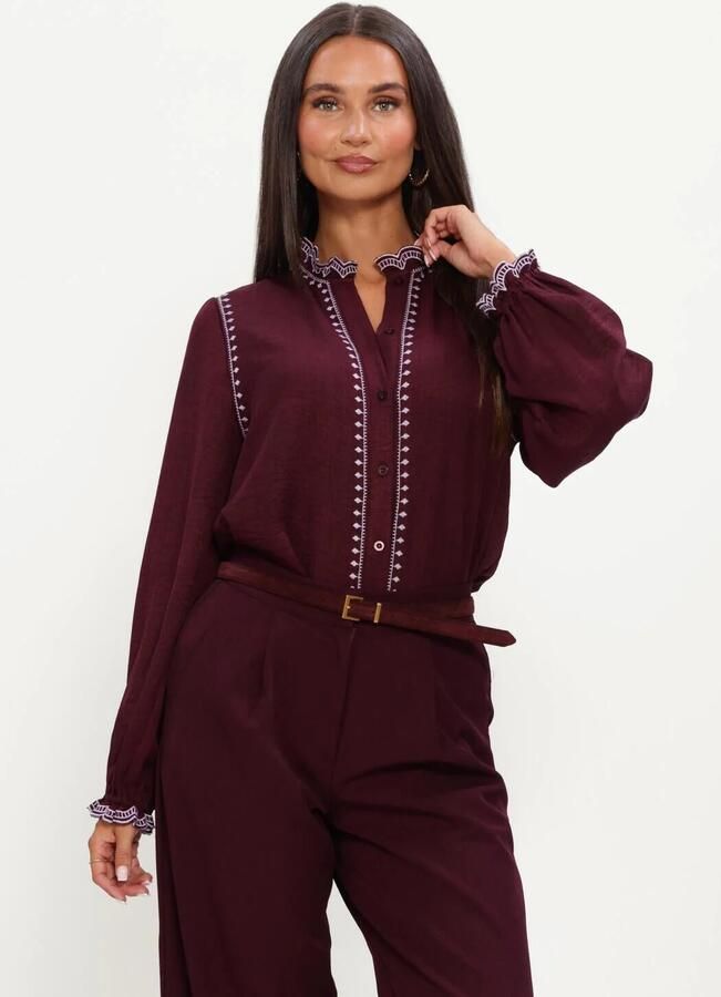 YDENCE Dames Blouses Blouse Hannah Bordeaux