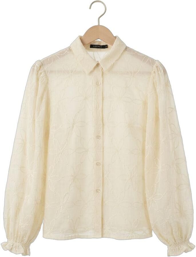 YDENCE Dames Blouses Blouse Isamae Gebroken Wit - Foto 2