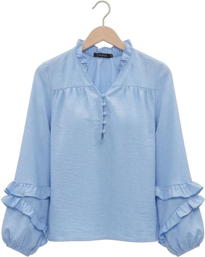 YDENCE Dames Blouses Blouse Jacky Lichtblauw - Foto 2