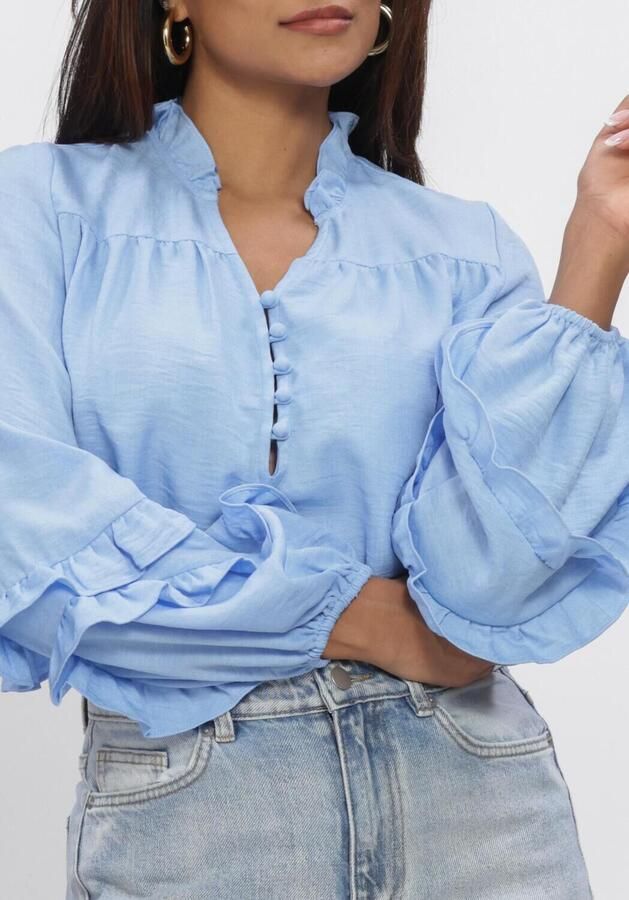 YDENCE Dames Blouses Blouse Jacky Lichtblauw - Foto 4