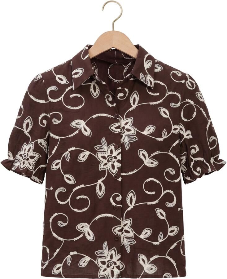 YDENCE Dames Blouses Blouse Leila Bruin - Foto 2