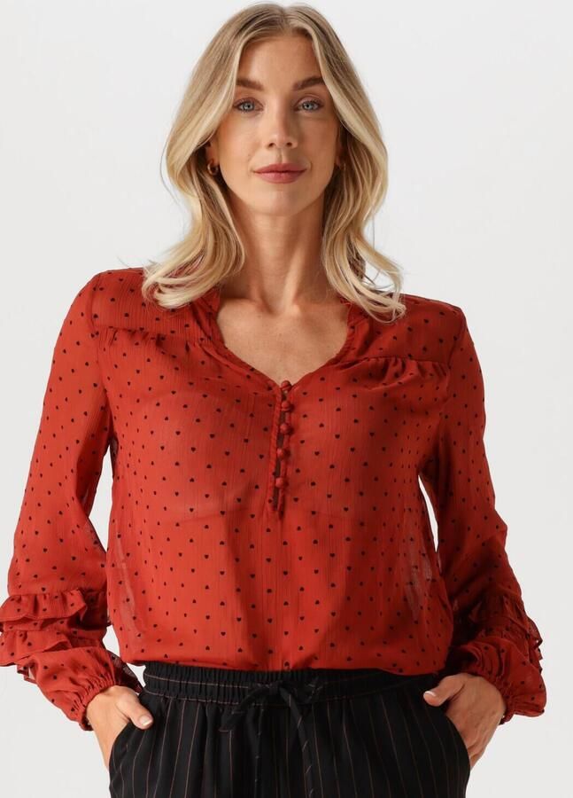 YDENCE Dames Blouses Blouse Nola Rood - Foto 4