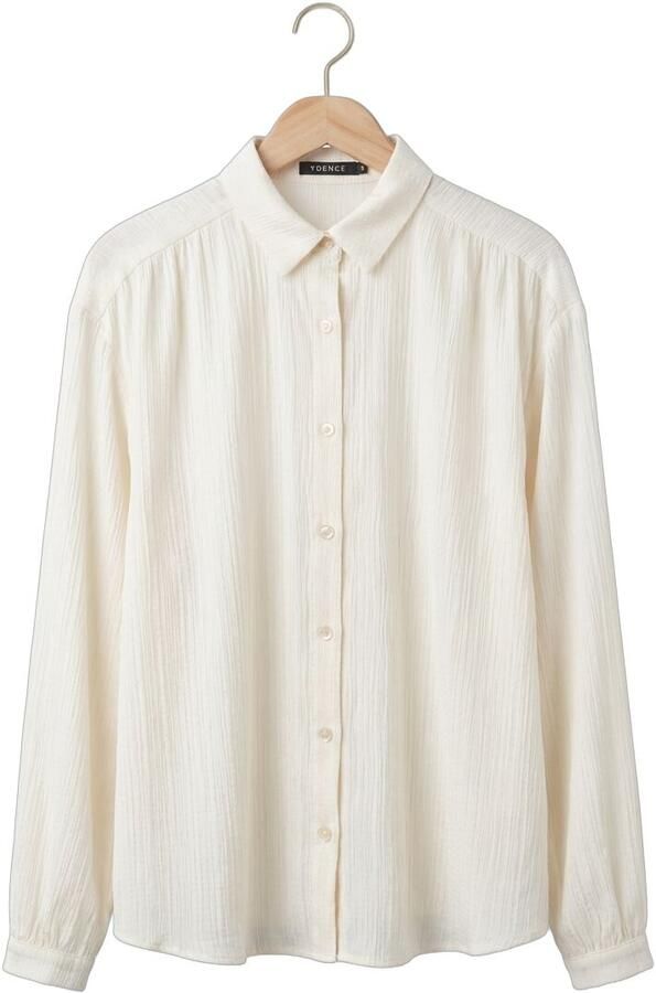 YDENCE Dames Blouses Blouse Quincy Gebroken Wit - Foto 4