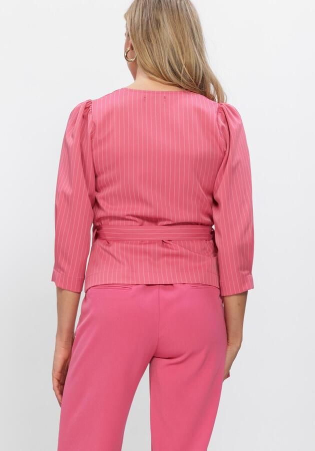 Ydence overslagtop met krijtstreep roze - Foto 3