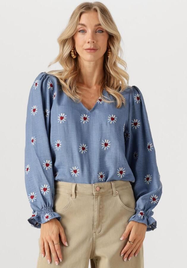 YDENCE Dames Blouses Top Philou Blauw - Foto 4
