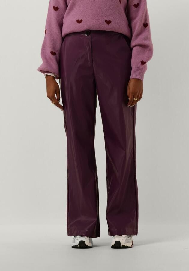 Ydence Aubergine Leatherlook Pants Marlee Purple Dames - Foto 3