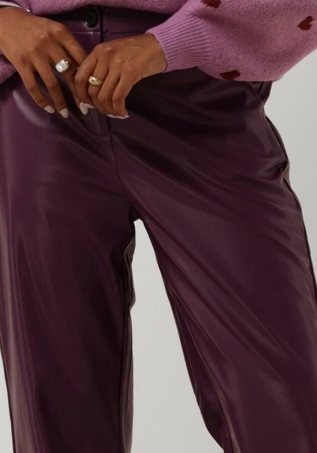 Ydence Aubergine Leatherlook Pants Marlee Purple Dames