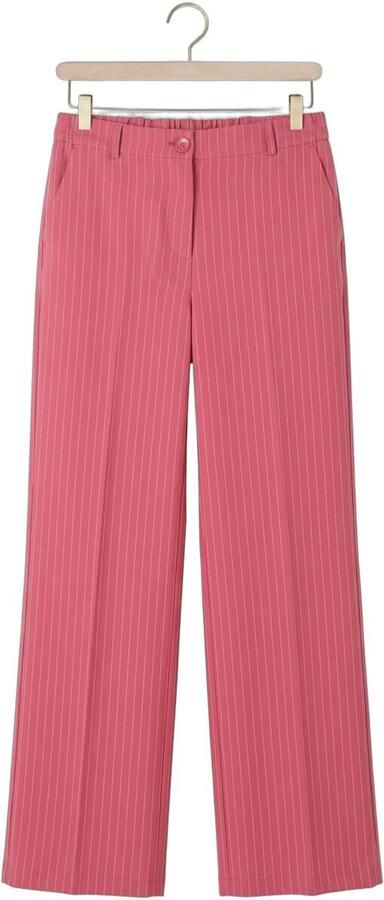Ydence regular waist pantalon met krijtstreep roze - Foto 4