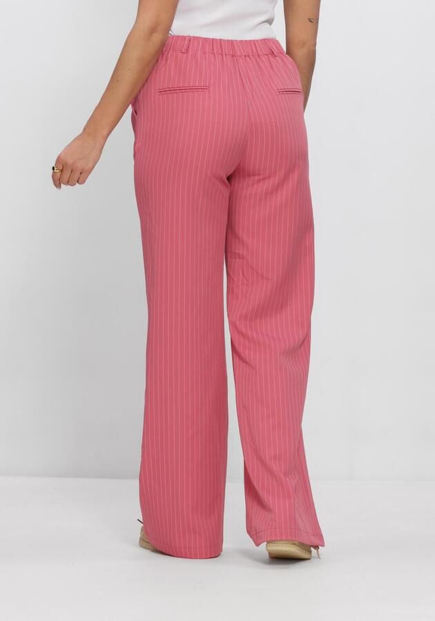 Ydence regular waist pantalon met krijtstreep roze - Foto 2