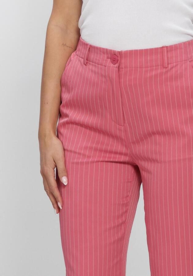 Ydence regular waist pantalon met krijtstreep roze - Foto 3