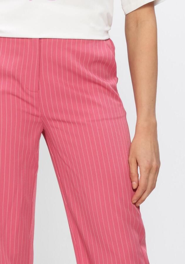 Ydence straight regular tall waist gestreepte pantalon roze - Foto 3
