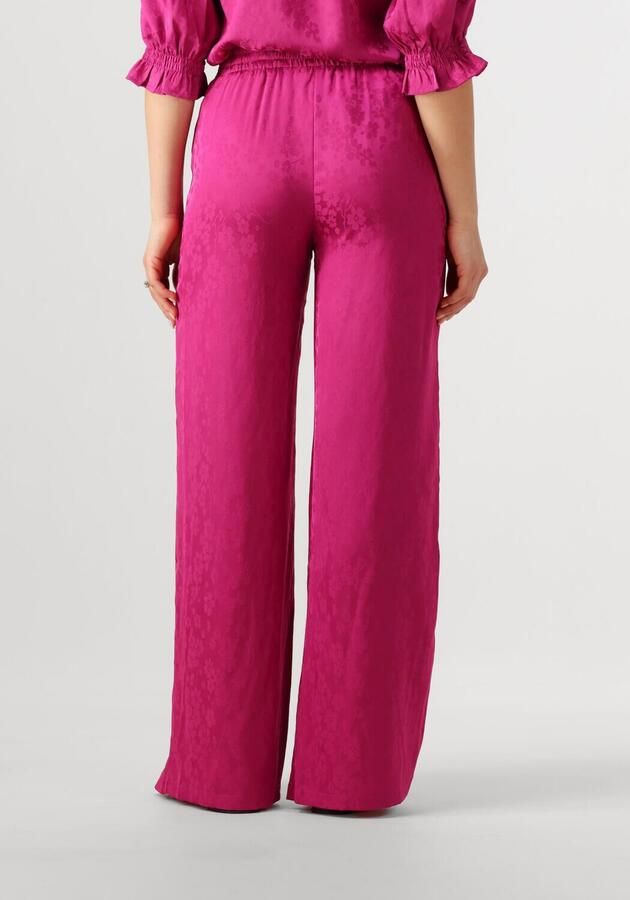 Ydence wide leg regular waist broek fuchsia