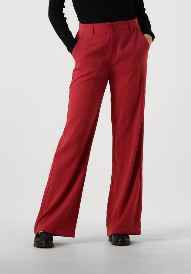 Ydence high waist wide leg pantalon Solange donkerrood - Foto 3